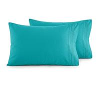 Elegant Comfort - Funda de Almohada ultrasuave, 1500 Hilos, Calidad egipcia, Doble Cepillado, 2 Fundas de Almohada de Microfibra, Calidad hotelera Resistente a Las Arrugas, estándar/Queen, Turquesa