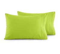 Elegant Comfort - Funda de Almohada ultrasuave, 1500 Hilos de Calidad egipcia, Doble Cepillado, 2 Fundas de Almohada de Microfibra, Calidad hotelera Resistente a Las Arrugas, tamaño King, Lima