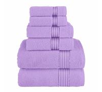 Elegant Comfort Juego de 6 Toallas de algodón, Incluye 2 paños, 2 Toallas de Mano y 2 Toallas de baño, 100% algodón Turco, Toallas Altamente absorbentes y súper Suaves para baño, Color