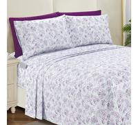 Elegant Comfort - Juego de Funda nórdica de 6 Piezas, Suave y cómodo, Microfibra de Calidad hotelera 1500, Bolsillo Profundo y Resistente a Las Arrugas, Cama Extragrande, Color Morado