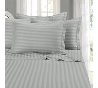 Elegant Comfort Juego de sábanas de 4 Piezas más Suave y Acogedor, Microfibra de Calidad hotelera 1500, Bolsillo Profundo, Resistente a Las Arrugas, Juego de sábanas de 4 Piezas a Rayas de Damasco,