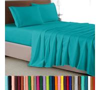 Elegant Comfort Juego de sábanas de lujo de 4 piezas, ropa de cama de lujo de 1500 hilos, microfibra de calidad egipcia, resistente a las arrugas, fresca y transpirable, fácil de ajustar, tamaño King,