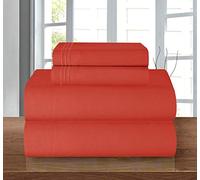 Elegant Comfort Juego de sábanas de Microfibra 1500, 4 Piezas, Resistentes a Las Arrugas, sábana Bajera elástica en Todo el Contorno, Bolsillo Profundo de hasta 16 Pulgadas, tamaño