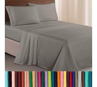 Elegant Comfort Juego de sábanas de Microfibra Lujoso de 1500 Hilos Hotel, de Tres líneas Bordadas, 4 Piezas, Resistente a Las Arrugas y decoloración, Individual/Individual XL,