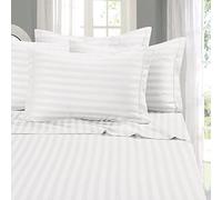 Elegant Comfort Los Mejores Juegos de sábanas de 6 Piezas más Suaves y acogedores. - Juego de sábanas de 6 Piezas de Damasco a Rayas de Damasco de Lujo de Calidad de Hotel 1500, Resistente a Las