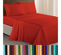 Elegant Comfort Lujoso Juego de sábanas de Microfibra 1500, de Tres líneas Bordadas, de 4 Piezas, Resistente a Las Arrugas y a la decoloración, tamaño matrimonial, óxido