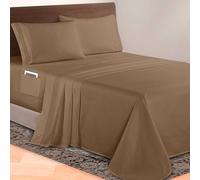 Elegant Comfort Luxurious 1500 Premium Hotel Quality Microfiber 4-Piece Sheet Set, 18-24 Inches Deep - Extra Deep Pocket Sheets - Ultra Soft 4PC Deep Pocket Sheets, Queen, Taupe