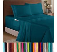 Elegant Comfort Luxury 1500 - Juego de sábanas de Microfibra Hotel, 4 Piezas, Suave, elástica de 18 a 24 Pulgadas de Profundidad, sábanas de Bolsillo extraprofundo, tamaño King,
