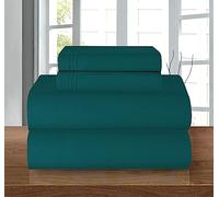 Elegant Comfort Luxury 1500 - Juego de sábanas de Microfibra hotelera, 4 Piezas, Resistente a Las Arrugas, sábana Bajera elástica en Todo el Contorno, Bolsillo Profundo de hasta 16