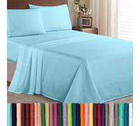 Elegant Comfort Luxury 1500 - Juego de sábanas de Microfibra hotelera, 4 Piezas, Resistente a Las Arrugas, sábana Bajera elástica en Todo el Contorno, Bolsillo Profundo de hasta 16
