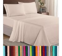 Elegant Comfort Luxury 1500 - Juego de sábanas de Microfibra hotelera, 4 Piezas, Resistente a Las Arrugas, sábana Bajera elástica en Todo el Contorno, Bolsillo Profundo de hasta 16