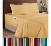Elegant Comfort Luxury 1500 - Juego de sábanas de Microfibra hotelera, 4 Piezas, Suave, elástica de 18 a 24 Pulgadas de Profundidad, sábanas de Bolsillo extraprofundo,