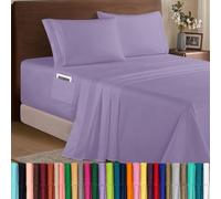 Elegant Comfort Luxury 1500 - Juego de sábanas de Microfibra hotelera, 4 Piezas, Suave, elástica, de 18 a 24 Pulgadas de Profundidad, sábanas de Bolsillo extraprofundo, tamaño King,