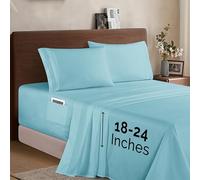 Elegant Comfort Luxury 1500 - Juego de sábanas de Microfibra hotelera, 4 Piezas, Suave, elástica de 18 a 24 Pulgadas de Profundidad, sábanas de Bolsillo extraprofundo,