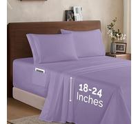 Elegant Comfort Luxury 1500 - Juego de sábanas de Microfibra hotelera, 4 Piezas, Suave, elástica de 18 a 24 Pulgadas de Profundidad, sábanas de Bolsillo extraprofundo,