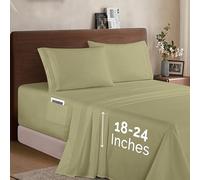 Elegant Comfort Luxury 1500 - Juego de sábanas de Microfibra hotelera, 4 Piezas, Suave, elástica de 18 a 24 Pulgadas de Profundidad, sábanas de Bolsillo extraprofundo, tamaño Queen,