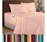 Elegant Comfort Luxury 1500 - Juego de sábanas de Microfibra hotelera, 4 Piezas, Suave, elástica de 18 a 24 Pulgadas de Profundidad, sábanas de Bolsillo extraprofundo, tamaño Queen,