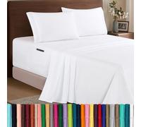 Elegant Comfort Luxury 1500 - Juego de sábanas de Microfibra hotelera, 4 Piezas, Suave, elástica de 18 a 24 Pulgadas de Profundidad, sábanas de Bolsillo extraprofundo, tamaño Queen,