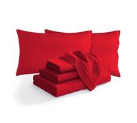Elegant Comfort Luxury Soft 1500 Premium - Juego de ropa de cama de 6 piezas de microfibra de calidad hotelera, resistente a las arrugas y a la decoloración, sábana bajera elástica, bolsillo profundo,