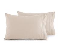 Elegant Comfort Luxury Ultra-Soft 2-Piece Pillowcase Set 1500 Thread Count Egyptian Quality Microfiber Double Brushed-100% Hypoallergenic-Wrinkle Resistant, King/California King, White