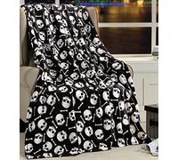 Elegant Comfort Manta Ligera, temática de Halloween, Suave, acogedora y Afelpada, Descansar Esta Temporada Espeluznante, 50 x 60 Pulgadas, Calavera y Huesos, Manta