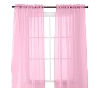 Elegant Comfort Panel Transparente de 2 Piezas con Bolsillo para Barra de 2 Pulgadas, Cortinas de Ventana de 40 Pulgadas de Ancho x 84 Pulgadas de Largo, Rosa Polvoriento