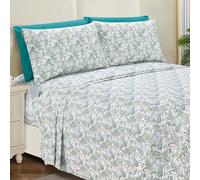 Elegant Comfort Softest and Coziest 4-Piece Sheet Set - 1500 Premium Hotel Quality Microfiber - Deep Pocket, Wrinkle Resistant 4-Piece Paisley Pattern Bed Sheet Set, Twin XL, Paisley Teal