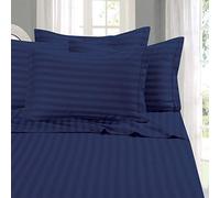 Elegant Comfort Softest and Cozy - Juego de sábanas de 4 Piezas, Microfibra 1500 Hilos, Lujoso Juego de sábanas de 4 Piezas Resistente a Las Arrugas, diseño de Rayas Damasco,