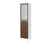 Elegant Home Fashions Tyler EHF-F0009-Armario Alto de Madera para baño (33 x 38,2 x 160 cm), Color, marrón/Blanco, Talla única