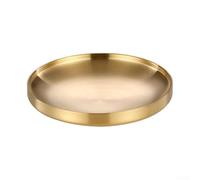 Elegante bandeja dorada de 23 cm, base antideslizante (19 cm)