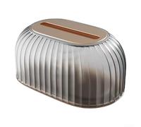 Elegante caja de pañuelos estilo cajón con base de resorte para una dispensación suave, soporte de almacenamiento de ABS PET a rayas para el hogar, baño, sala de estar, coche, decoración de lujo