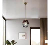 Elegante chandelier, cuerpo de metal con tapa de madera, altura ajustable 32-89 cm, casquillo E27, 220-240 V, perfecto para decoración moderna del hogar