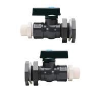 Elegante conjunto de válvulas de grifo de PVC de 3/4 pulgadas para el agua de la piscina de acuario flujo eficiente GHT