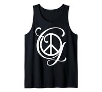 Elegante Escritura en Cursiva Letra Inicial G símbolo de Paz Camiseta sin Mangas