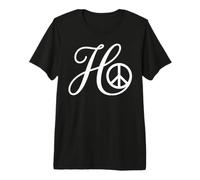 Elegante Escritura en Cursiva Letra Inicial H símbolo de Paz Camiseta Premium