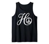 Elegante Escritura en Cursiva Letra Inicial H símbolo de Paz Camiseta sin Mangas