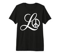 Elegante Escritura en Cursiva Letra Inicial L símbolo de Paz Camiseta Premium