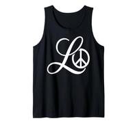 Elegante Escritura en Cursiva Letra Inicial L símbolo de Paz Camiseta sin Mangas