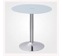 Elegante mesa de comedor redonda moderna con pedestal, 60/70/80 cm, color blanco, mesa de bistró para 2-4 personas, ideal para cocina, pequeñas zonas de comedor, rincón de desayuno, diseño compacto