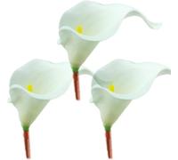 Elegante Ramo De Novia con Calas Blancas Coral Y Claveles Turquesa - Flores De Tacto Real para Novias, Despedidas De Soltera Y Eventos Especiales. Boutonniere White C3
