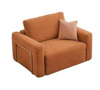 Elegante sofá Cama de 1 Plaza, Tejido buclette Naranja, 80 x 70 cm, Apto para Patas de Perro, Funda Lavable, Suela Antideslizante, Embalaje Enrollable