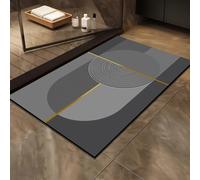 Elegante Tapete Rectangular para Baño, Lavable a Máquina, de Tierra de Diatomeas, Absorbente, y Tapete para Entrada A2194-F