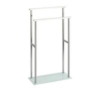 Elegante toallero independiente WENKO Debar, fabricado en acero inoxidable, 20x83x46 cm, acabado satinado