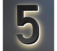Elegantes Números de Casa Con Iluminación LED Retroiluminada 6 Pulgadas Mejoran Su Atractivo Exterior Números de Dirección Iluminados Modernos Para Letreros Dirección de Casa Metal Exterior