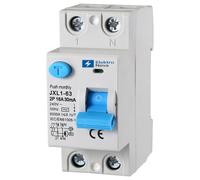 ELEKTRONOVA Interruptor diferencial puro 2P C16 16 A 6 kA 30 mA - 2 módulos DIN - 220 V RCCB