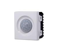 Elektronova Sensor de Movimiento infrarrojo PIR 2P Compatible Bticino Matix Color Blanco 2 módulos - Paquete 1 Unidad