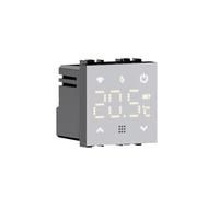 Elektronova Termostato empotrable módulo programable 2P 240 V Pantalla táctil retroiluminada Color Blanco Compatible con Soportes Bticino Matix