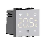 Elektronova Termostato empotrable módulo programable 2P 240 V Pantalla táctil retroiluminada Color Blanco Compatible con Soportes Bticino Living