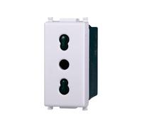 Elektronova Toma bipaso 2P + T 10/16 A 250 V blanco compatible Vimar Plana 2001