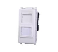 Elektronova Toma de red de datos RJ45 Cat.6 UTP blanco compatible Vimar Plana 2356